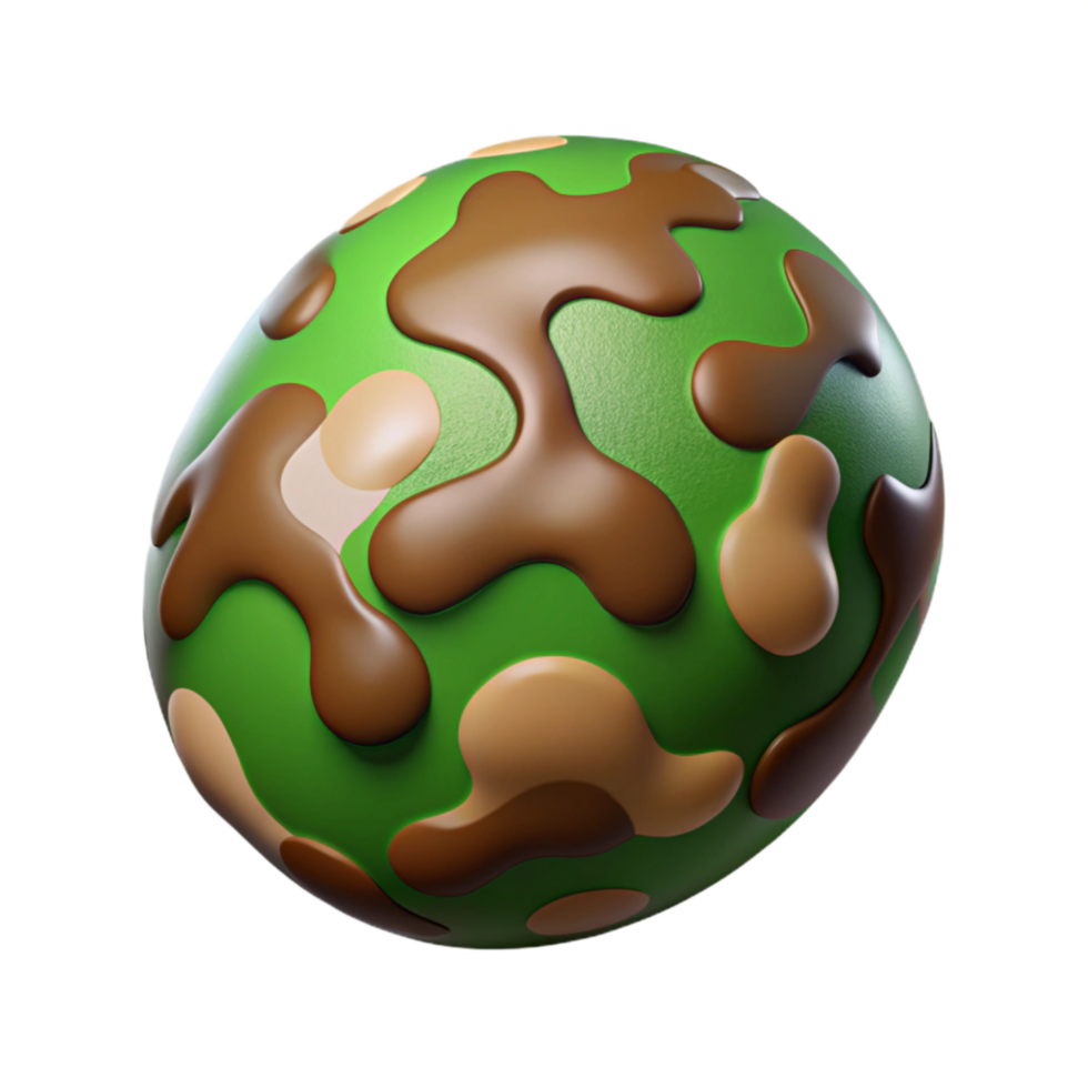 wonderful rustic Green and Brown Camo Pattern Cutout Transparent Background original png