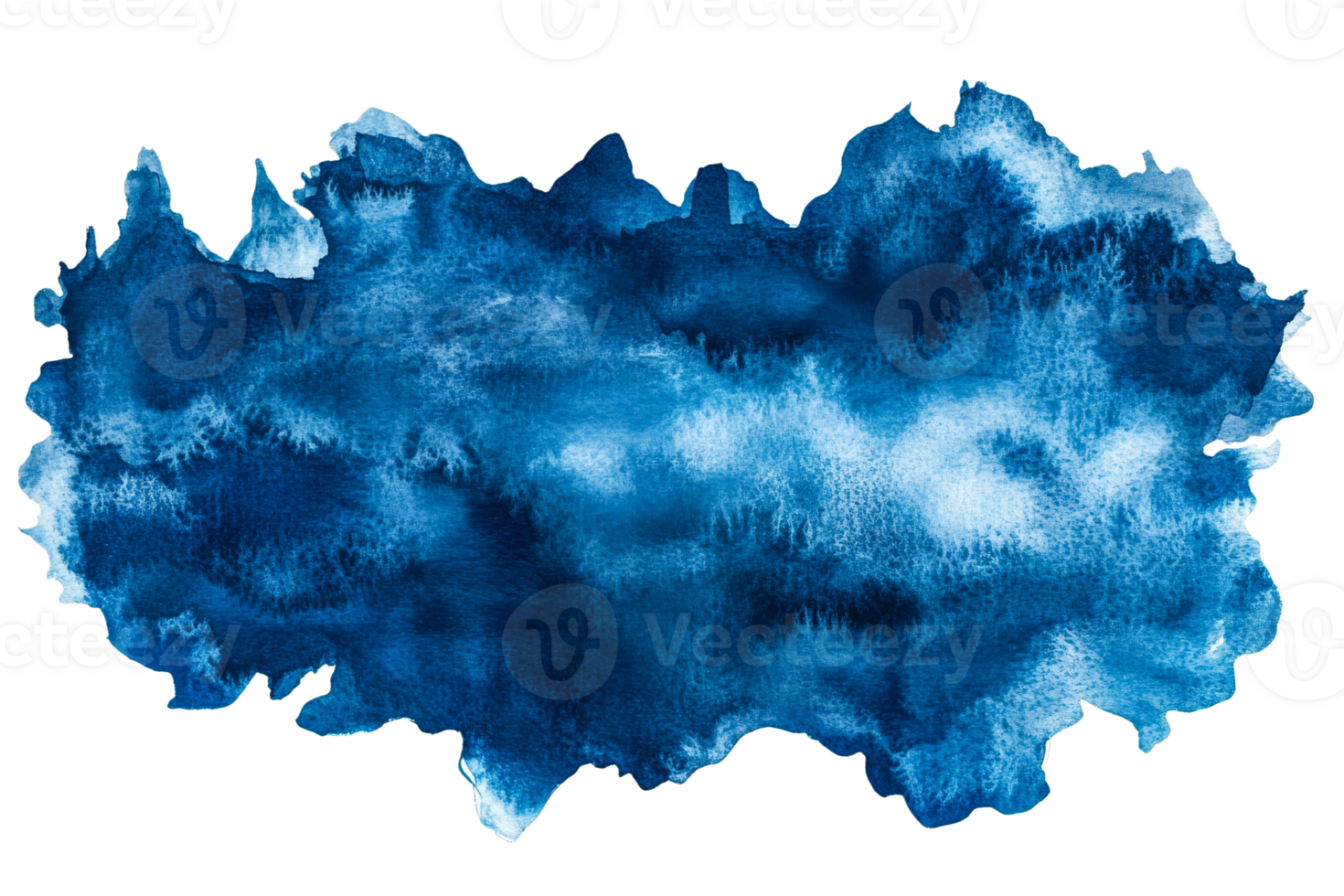 Beautiful abstract blue watercolor background art png