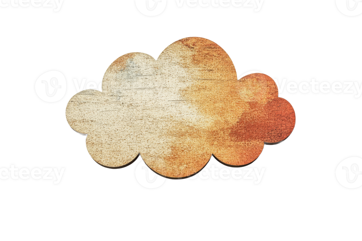 Decorative cloud design in soft hues on canvas png