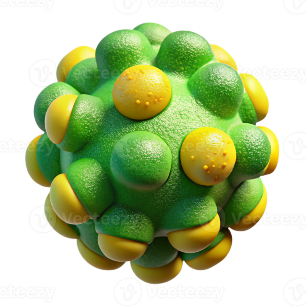 vibrant artistic Green and Yellow Pollen Particle Cutout Transparent Background authentic png