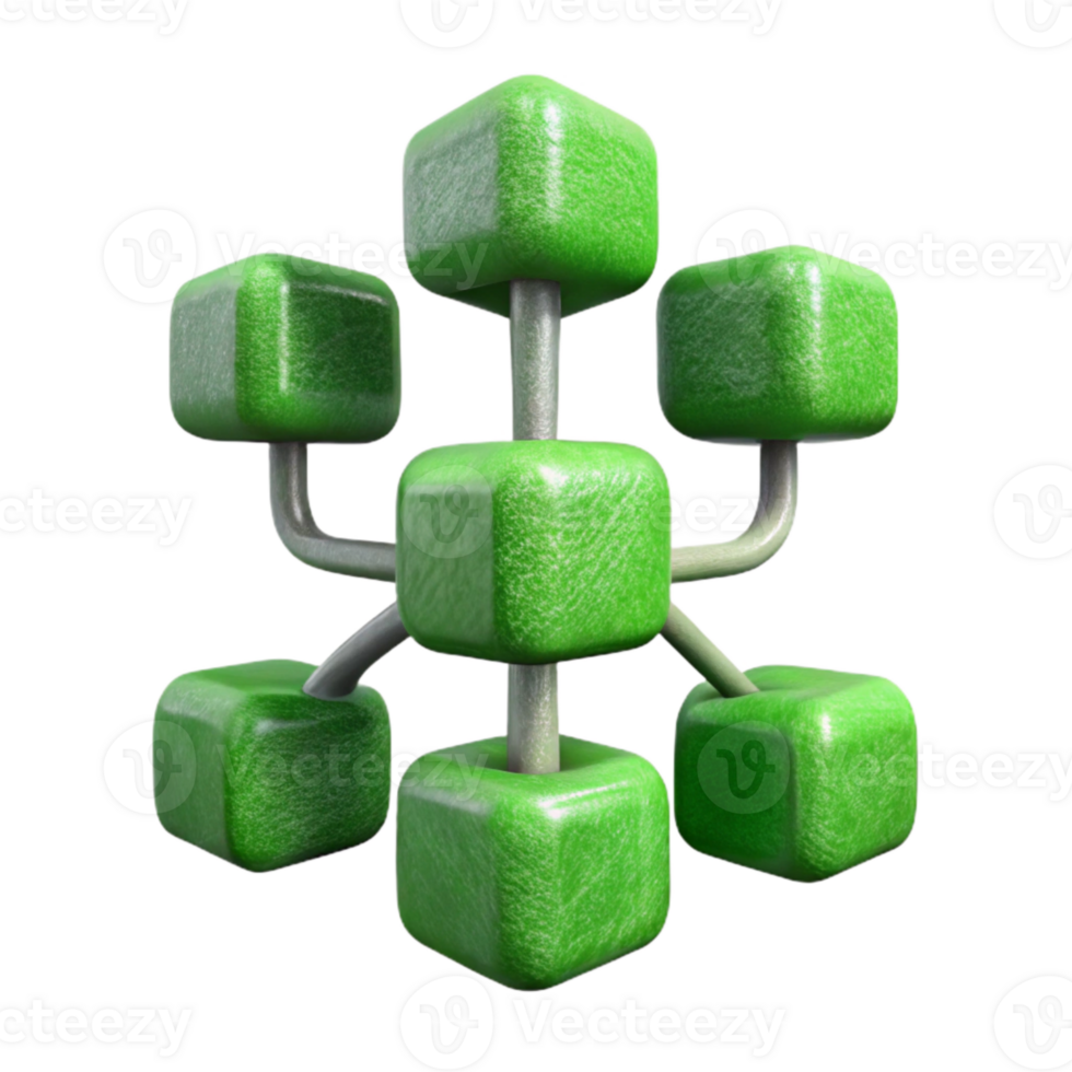 extraordinary modern Green Binary Tree Structure Isolated Element premium png