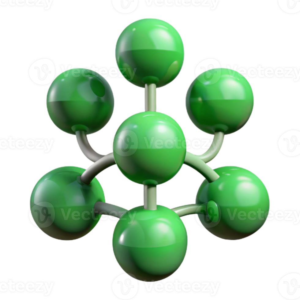 impressive artistic Green Binary Tree Structure Isolated Element authentic png