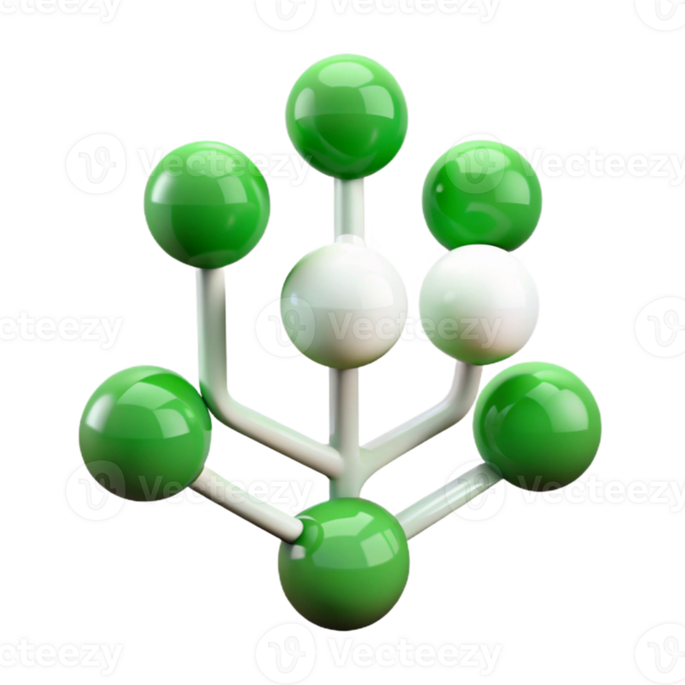 extraordinary artistic Green Binary Tree Structure Isolated Element exclusive png