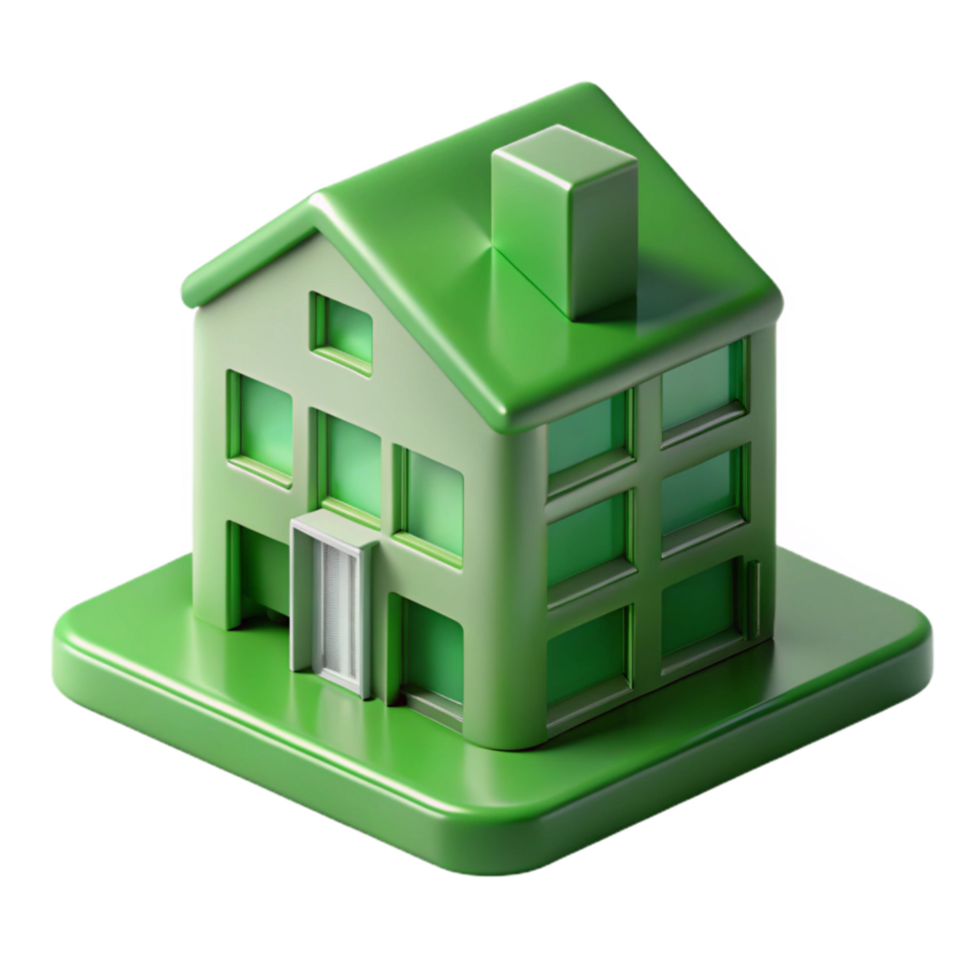 beautiful abstract Green Building Cross Section Transparent Background exclusive png