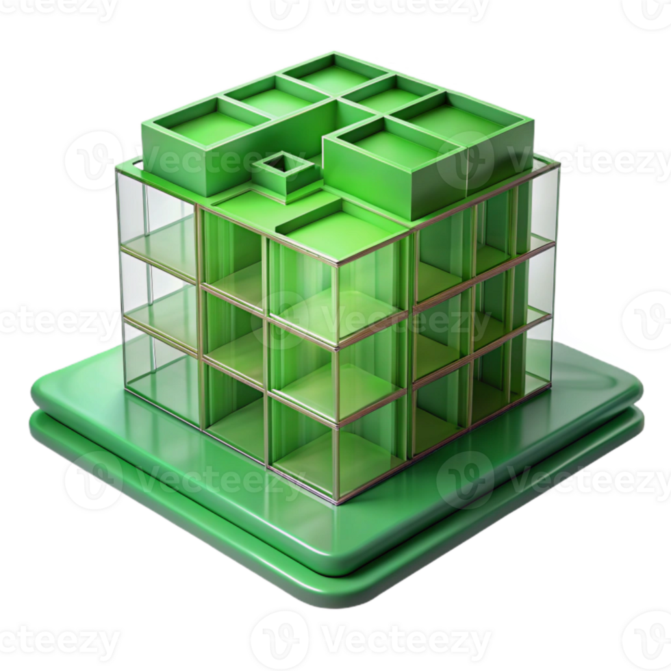 magnificent contemporary Green Building Cross Section Transparent Background high quality png