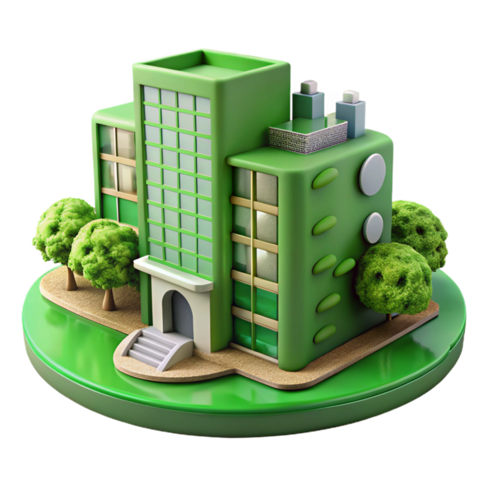 wonderful traditional Green Building Design for Sustainable Urban Development Cutout Transparent Background png