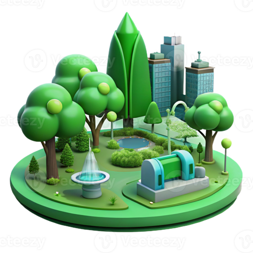 wonderful classic Green City Park with Ai Monitoring System Transparent genuine png
