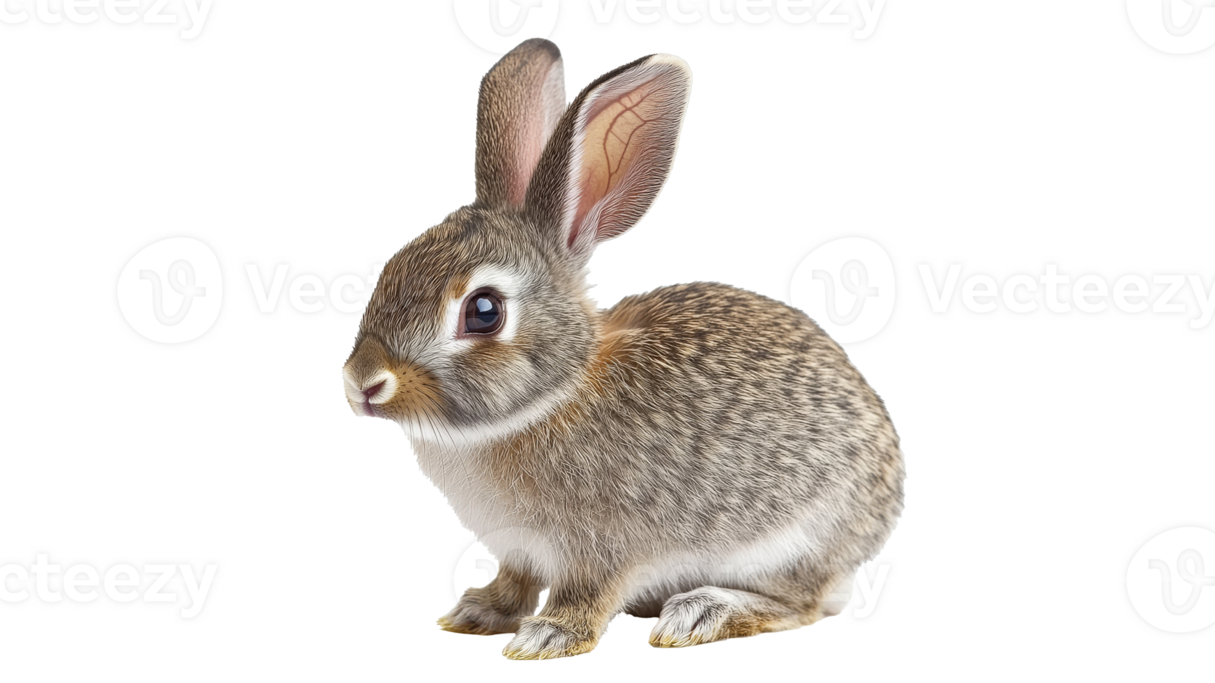 Rabbit sitting on transparent background png