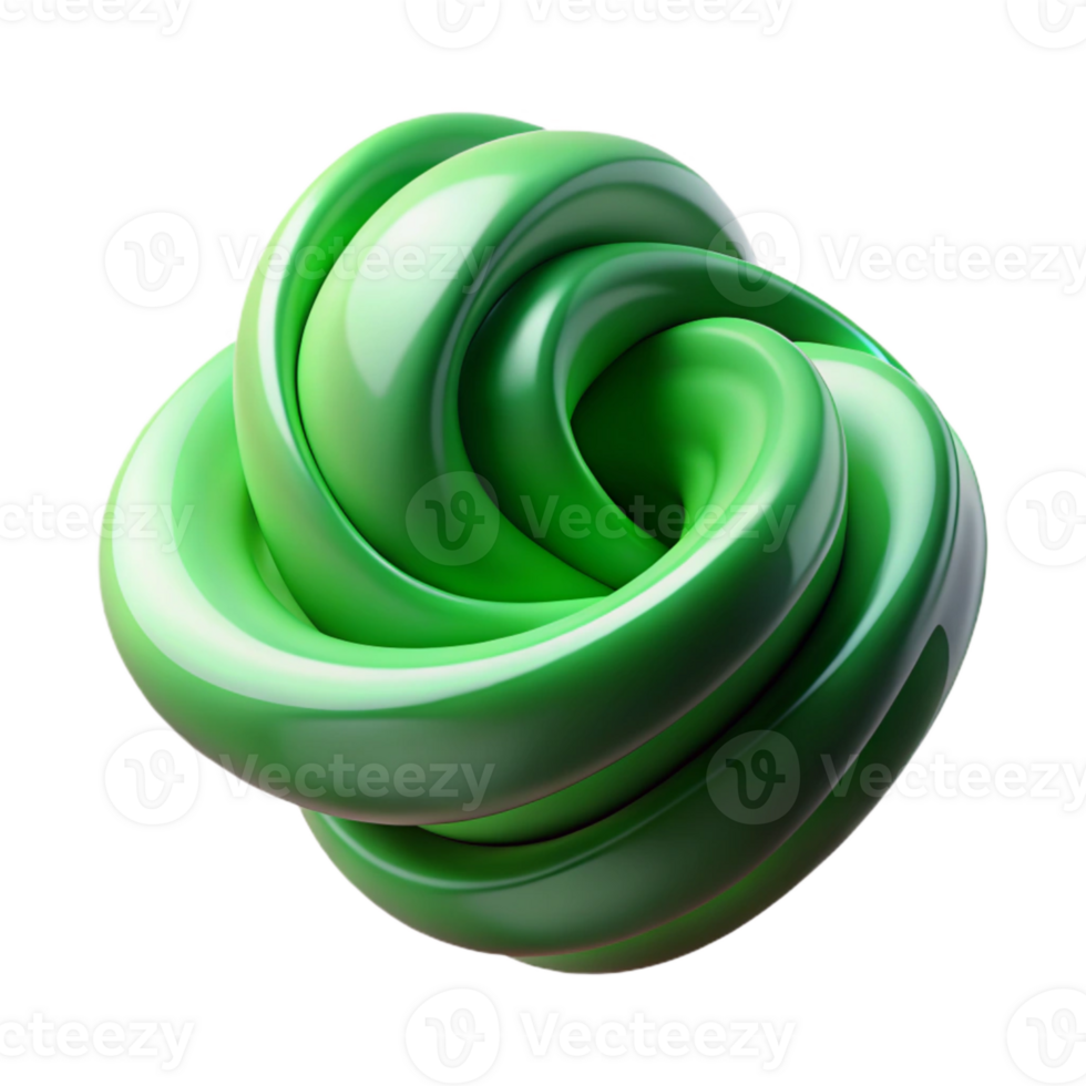 beautiful modern Green Dynamic Flow Isolated Transparent Background genuine png