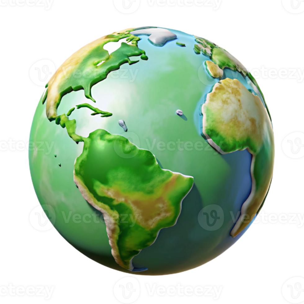impressive vintage Green Earth From Space Transparent Background high quality png