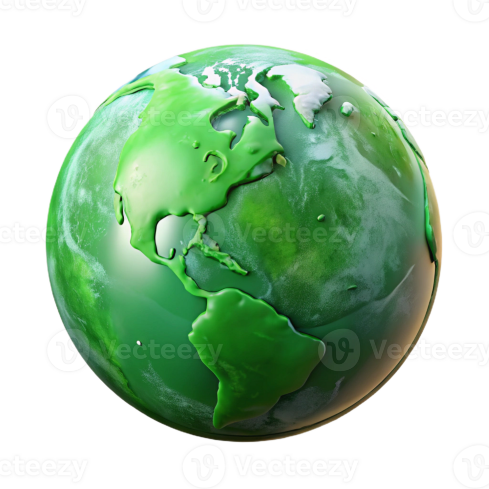 beautiful modern Green Earth with Atmosphere Transparent high resolution png