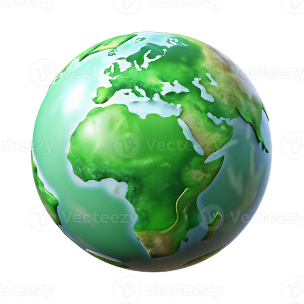 serene creative Green Earth with Atmosphere Transparent detailed png