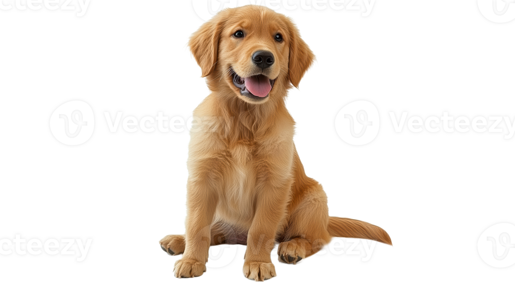 Happy golden retriever puppy playing indoors transparent png