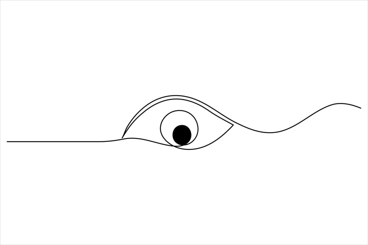 Human eye outline art vector