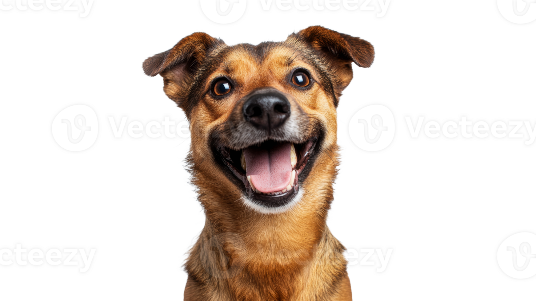 Joyful dog on a transparent background png