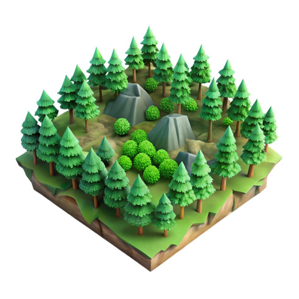 vibrant creative Green Forest Aerial View Transparent original png