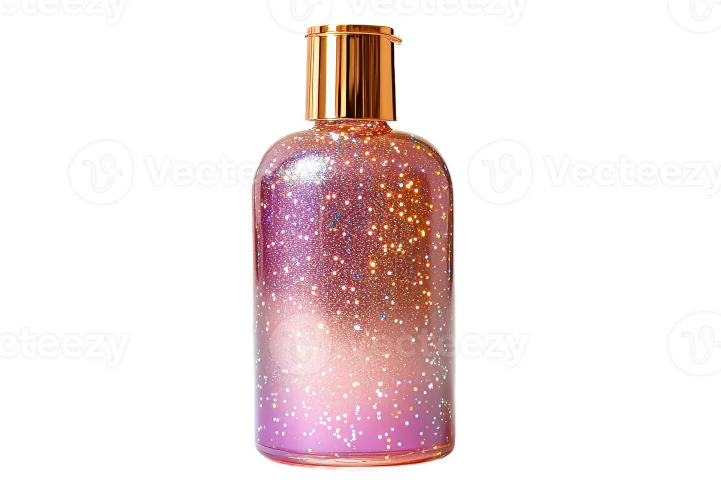 Shimmering lotion bottle with a glamorous design png