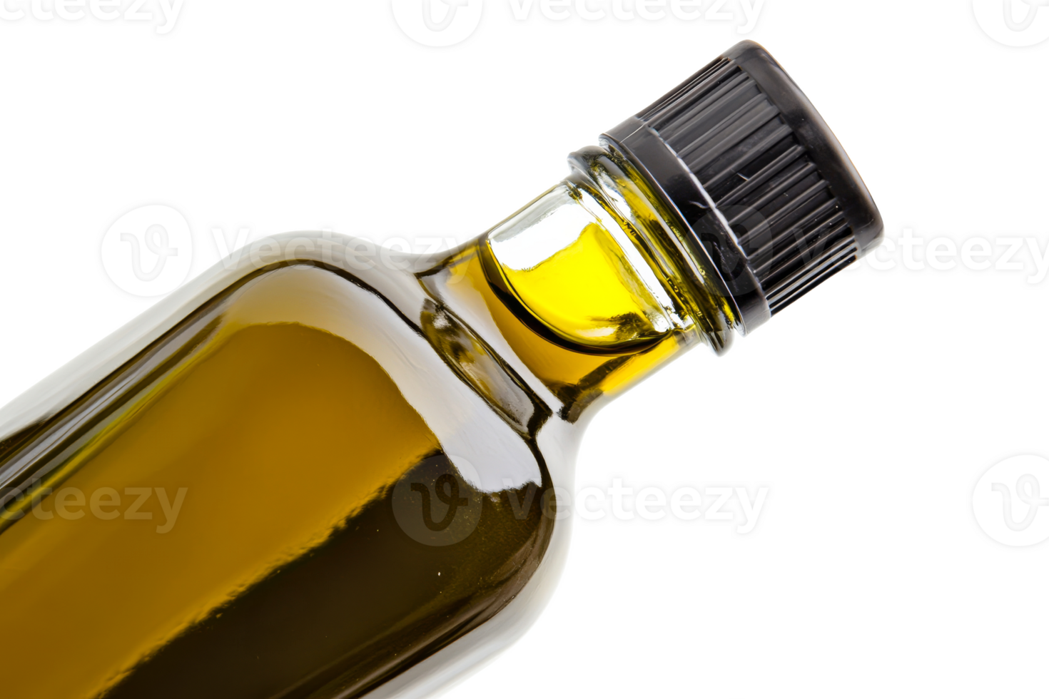 Stylish olive oil bottle on white surface png