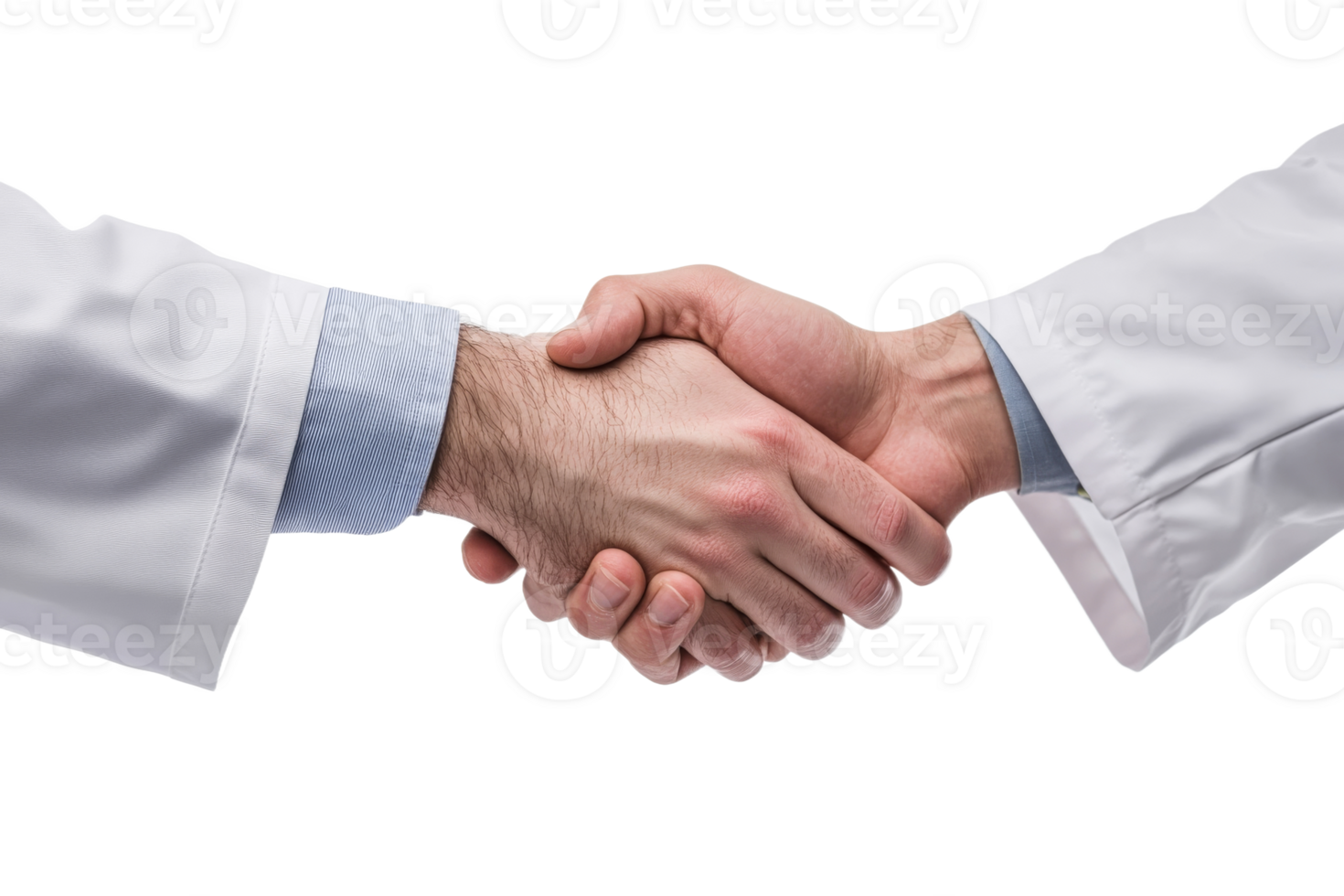 Doctors shaking hands in a professional setting png