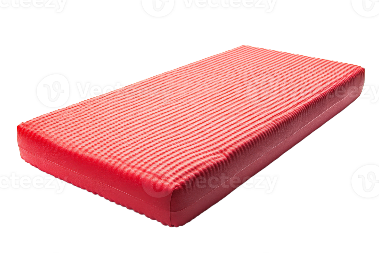 Comfortable red mattress ready for use in any room png