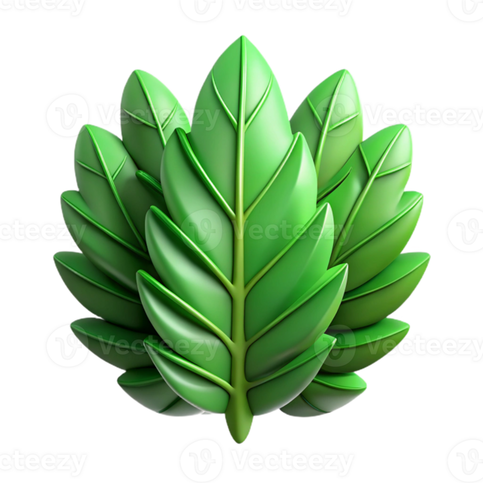 wonderful minimalist Green Layered Paper Cutout Leaf Pattern Transparent Background authentic png