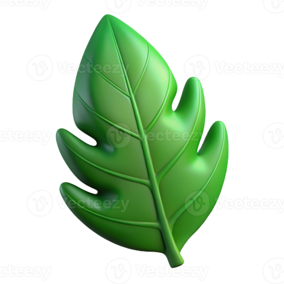 wonderful artistic Green Leaf Cutout Isolated on Transparent Background png