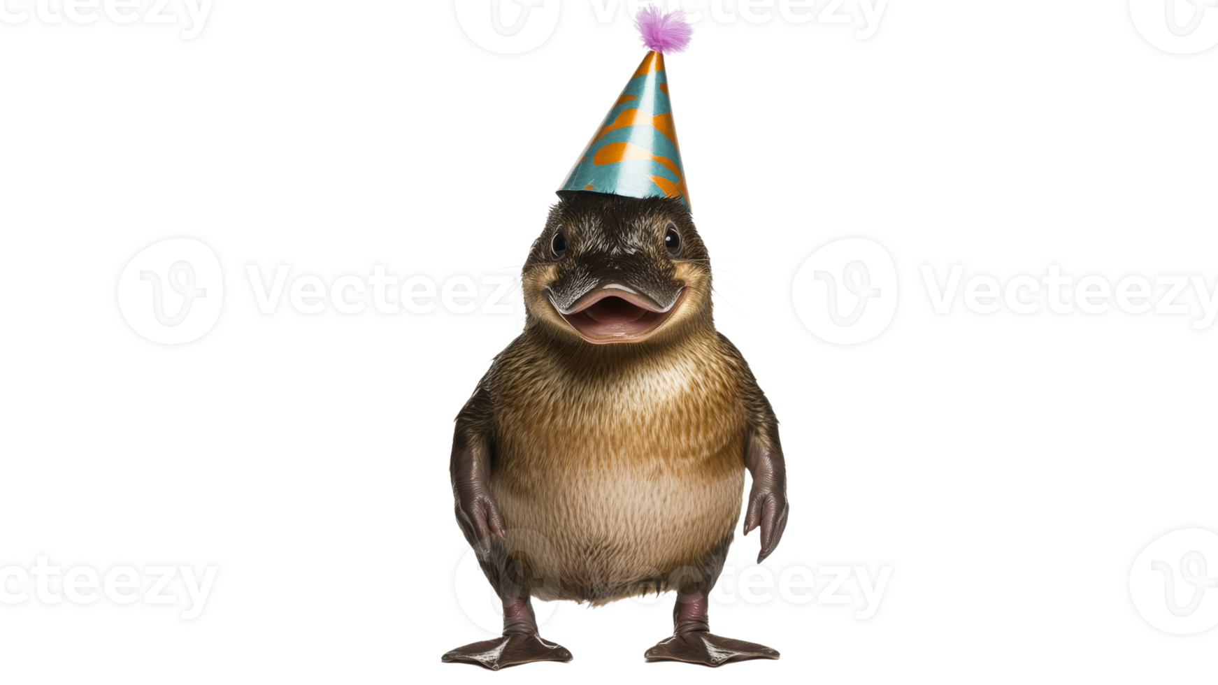 Cute bird dressed for a celebration event png