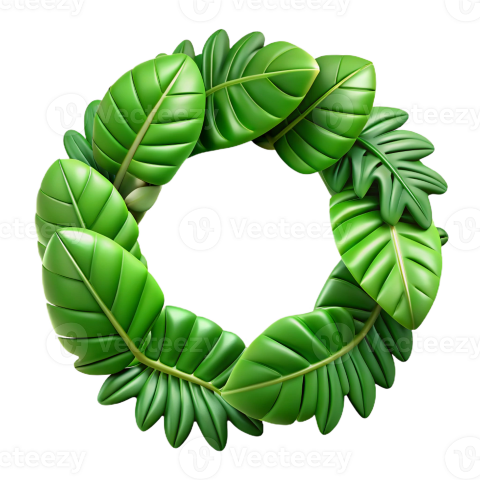 wonderful classic Green Leaves Border Frame Transparent Background authentic png