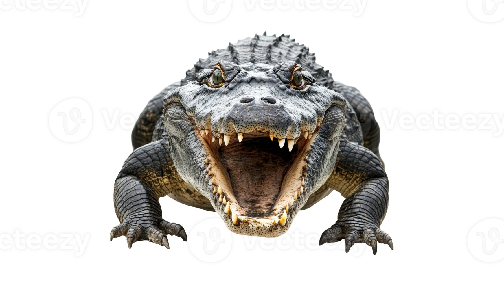 Close encounter with a powerful crocodile png