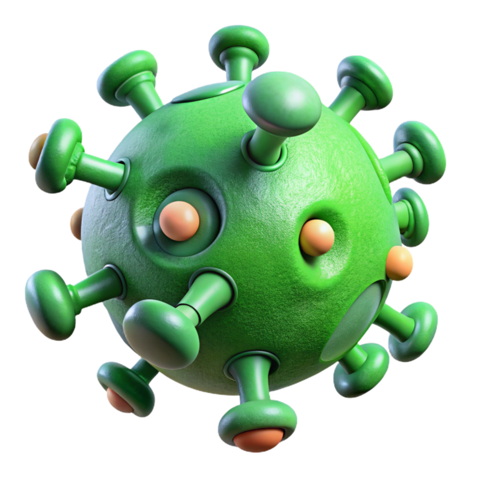 vibrant creative Green Nanobot Regenerating Tissue Cutout detailed png
