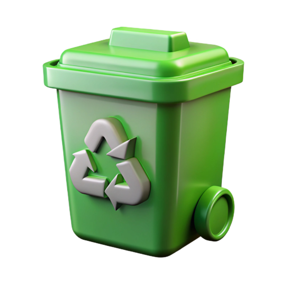 stunning vintage Green Recycling Bin Icon Cutout Transparent Background png