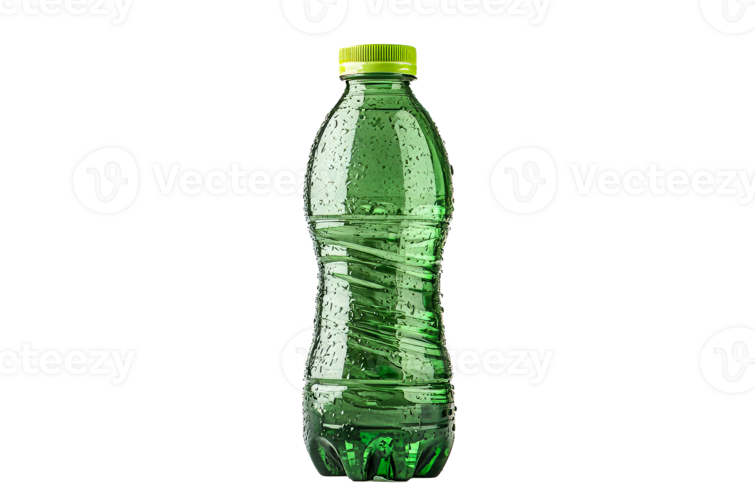 Green bottle filled with refreshing water png