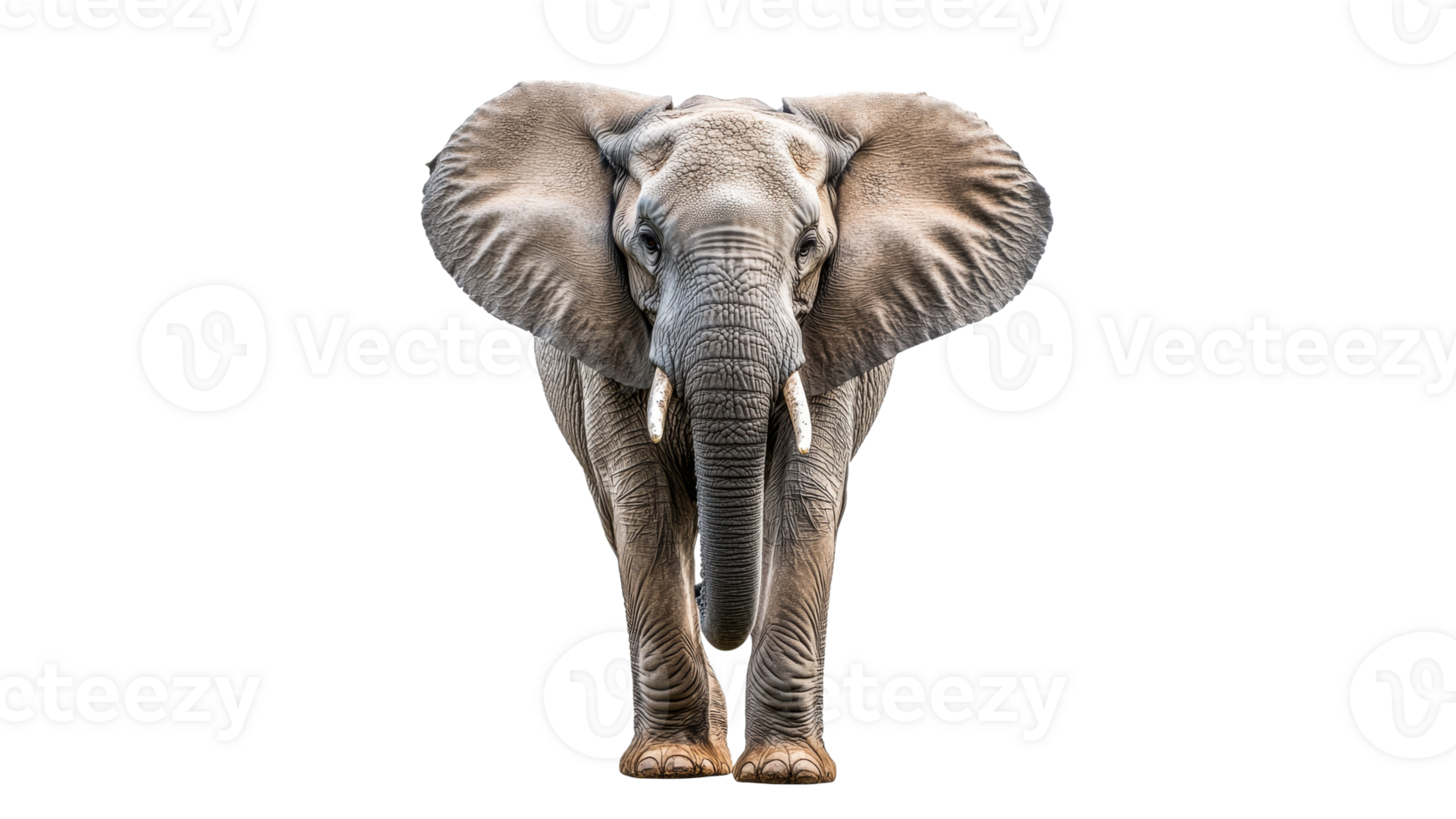 Elephant standing in front of a neutral background png