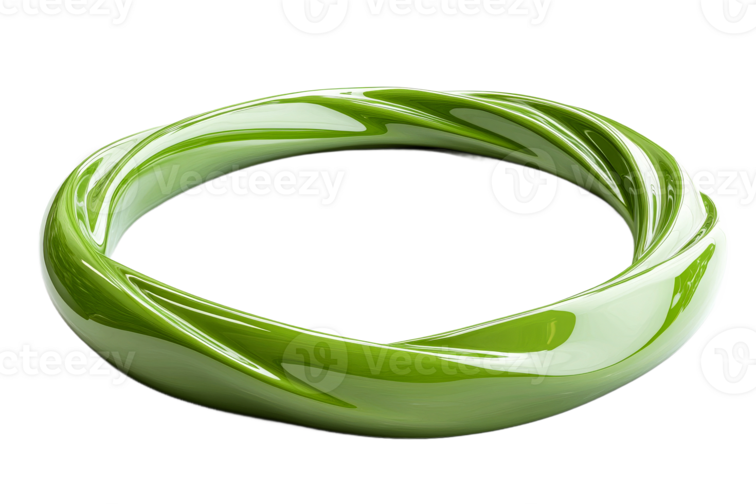 Green bangle on white background png