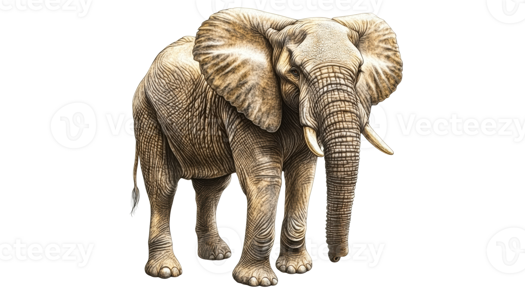 Majestic elephant standing gracefully in nature png