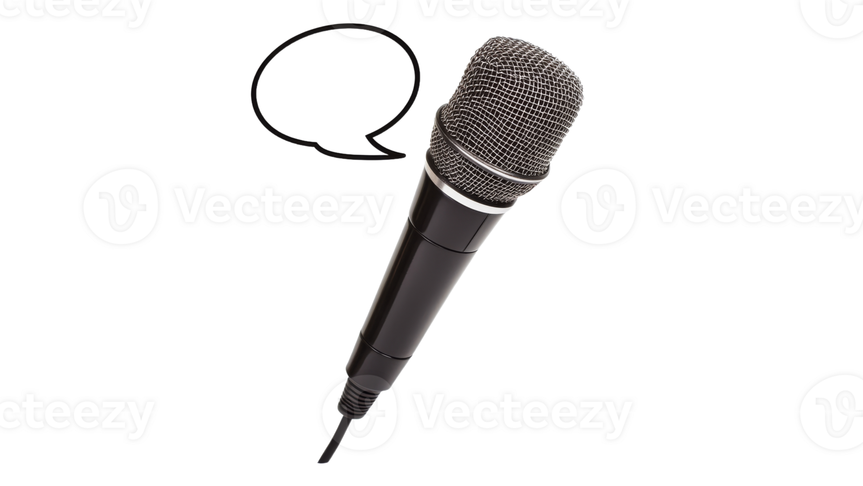 Microphone set for lively evening chat png