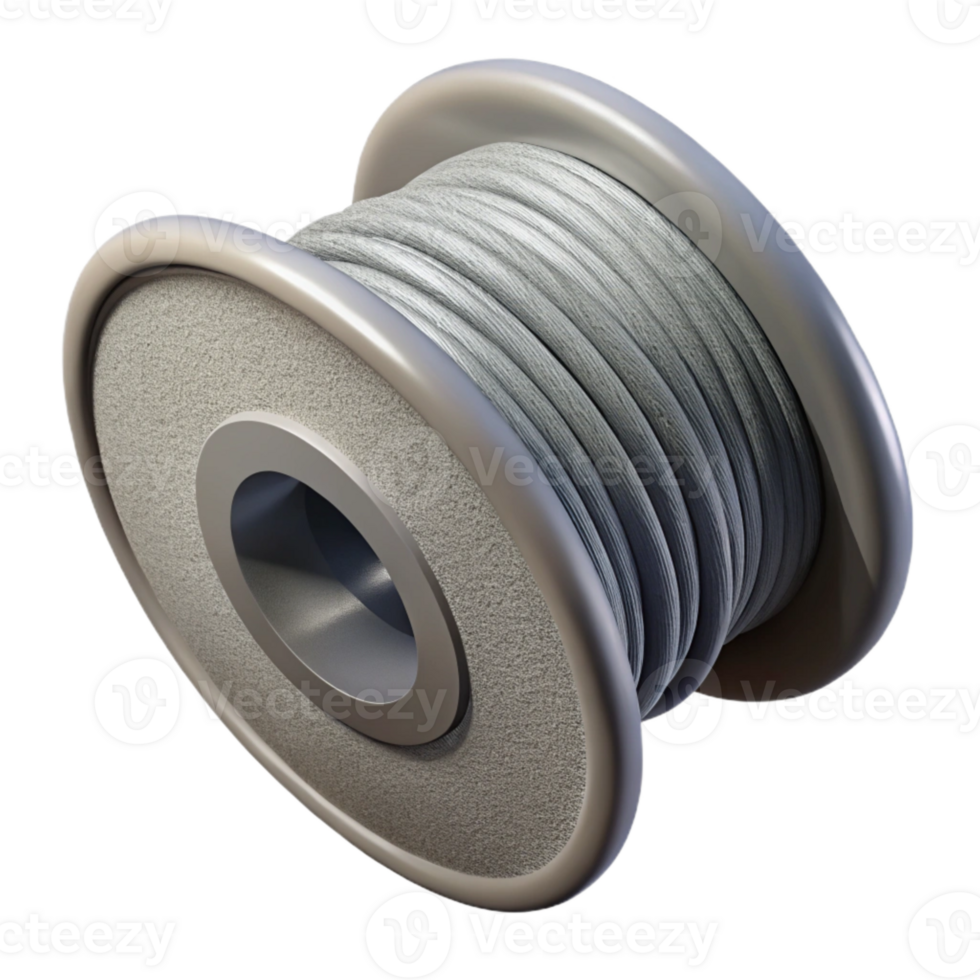 wonderful modern Grey Abs Filament Spool Close Up Transparent Background original png
