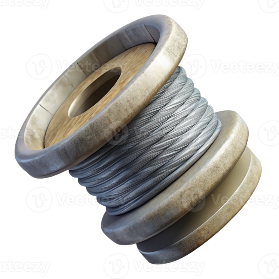 beautiful minimalist Grey Abs Filament Spool Close Up Transparent Background exclusive png