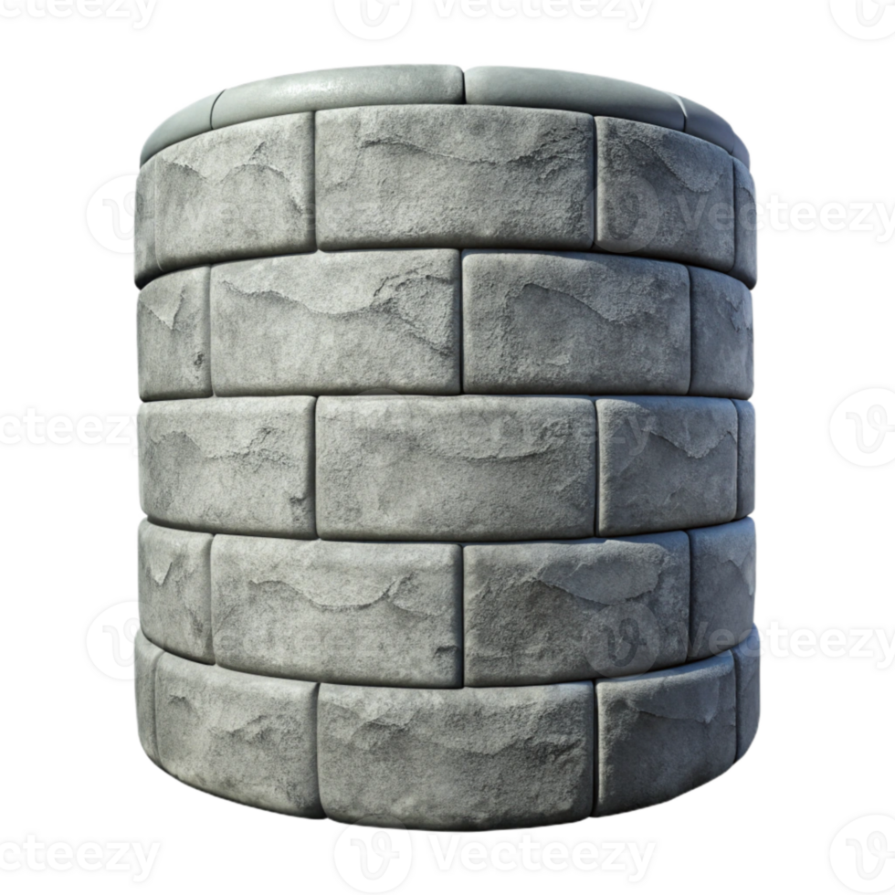 elegant abstract Grey Concrete Reservoir Wall Detail Isolated detailed png
