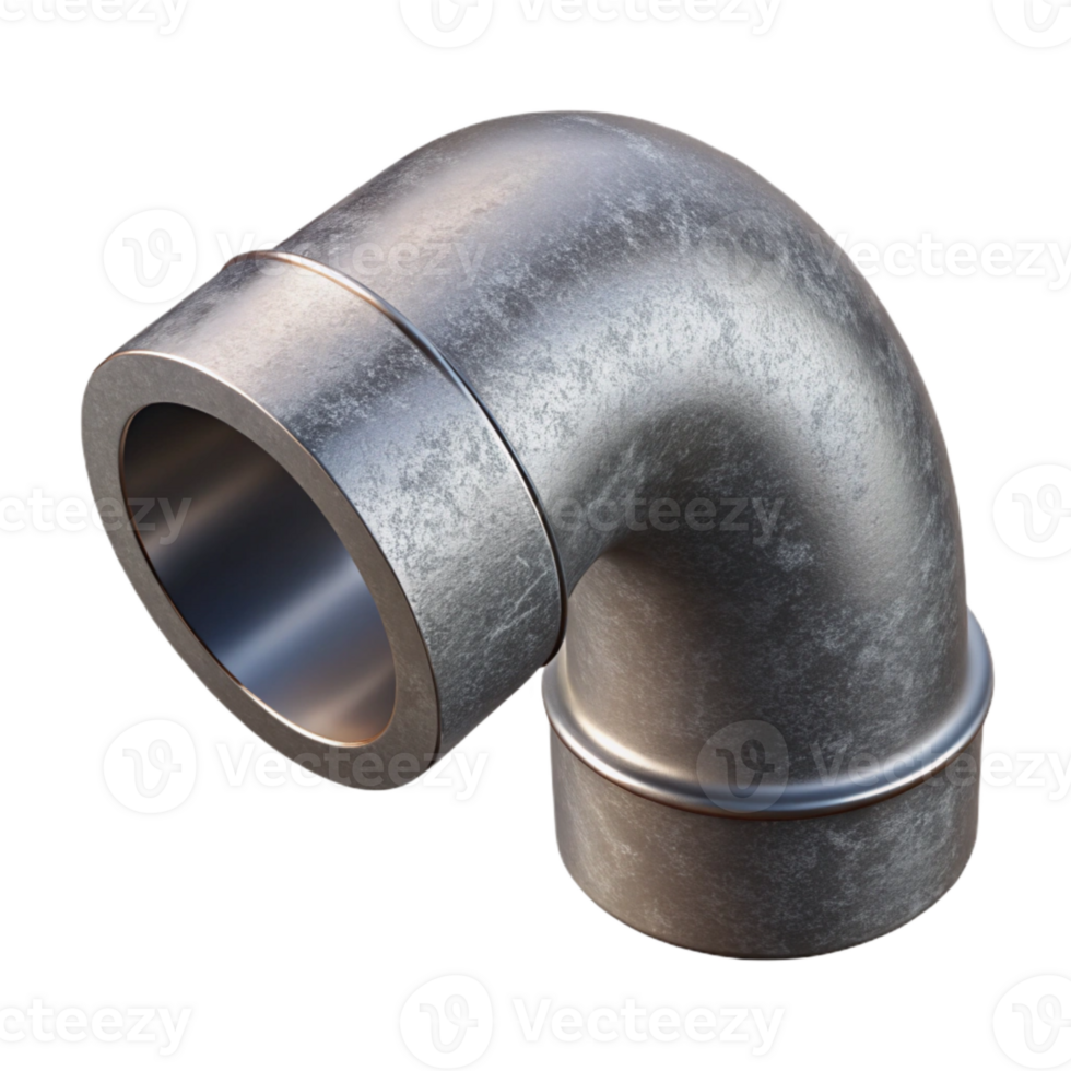 extraordinary classic Grey Metal Pipe Elbow Close Up Cutout authentic png