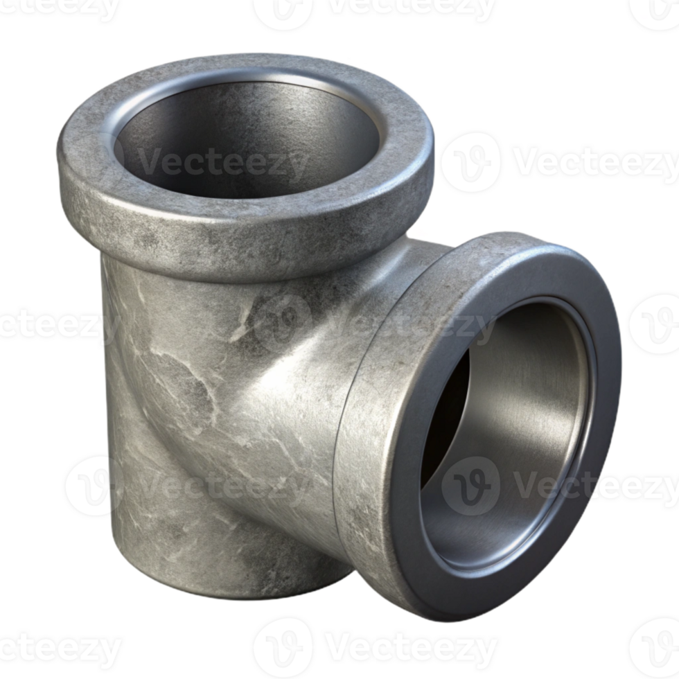 vibrant vintage Grey Metal Pipe Fitting Close Up Cutout authentic png