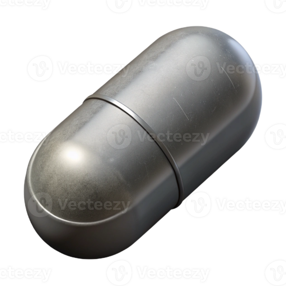 wonderful modern Grey Pill Capsule Cutout on Transparent Background high resolution png