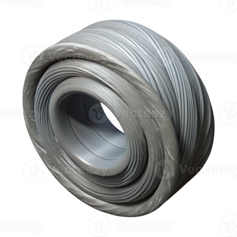 beautiful abstract Grey Pla Filament Roll Transparent Background professional png