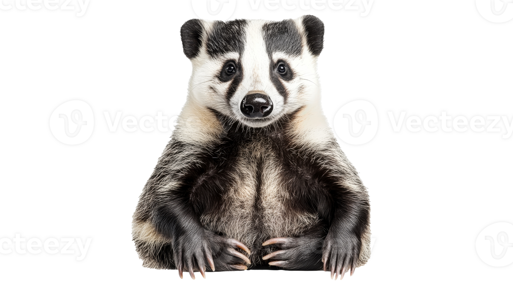 Cute panda looking directly at the camera transparent png