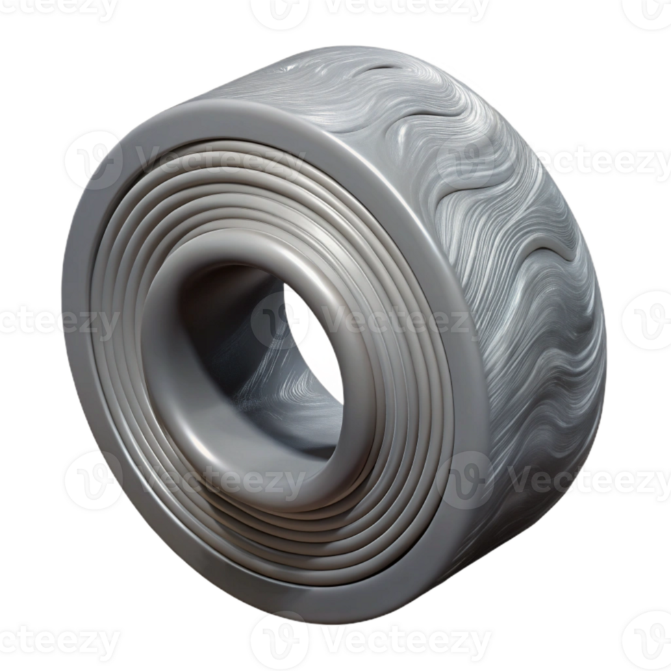 beautiful vintage Grey Pla Filament Roll Transparent Background high resolution png
