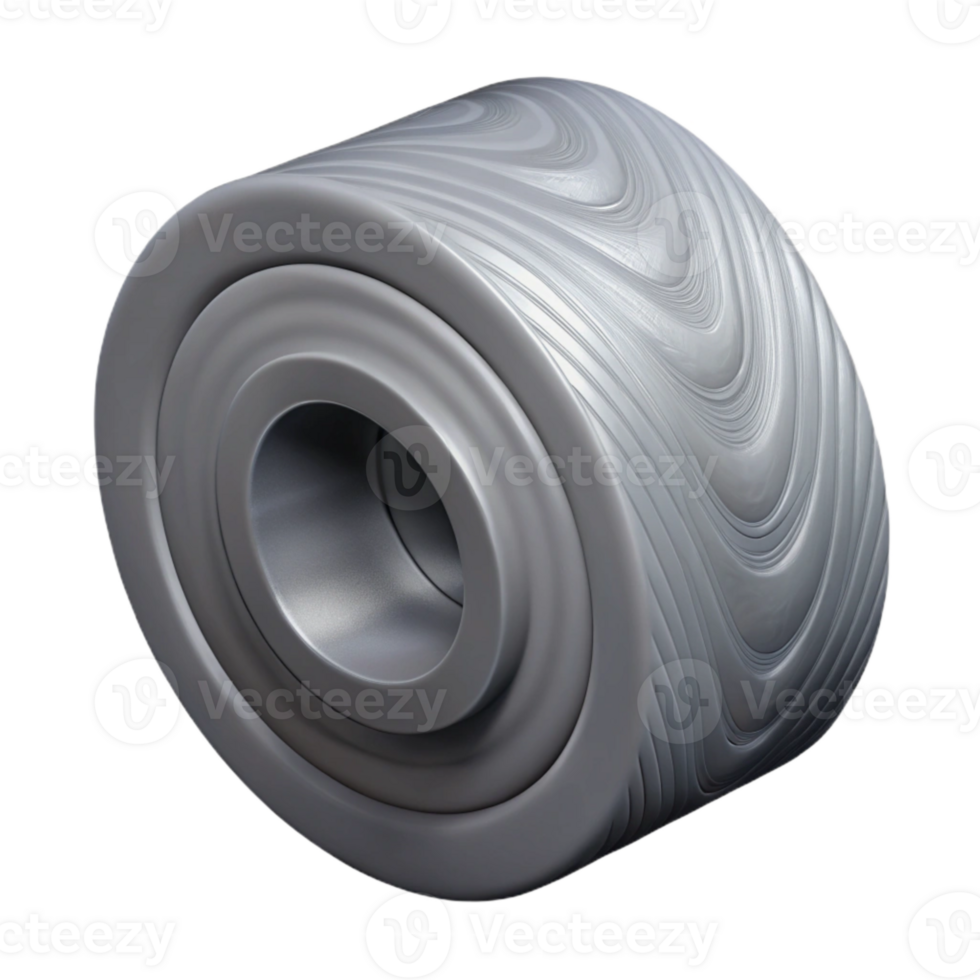 beautiful rustic Grey Pla Filament Roll Transparent Background detailed png