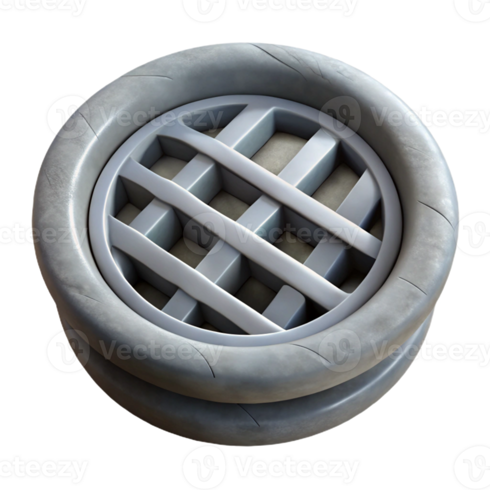 dramatic modern Grey Stormwater Drain Close Up Cutout original png