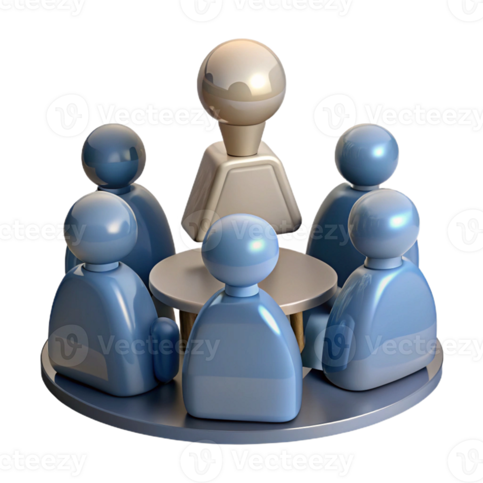 wonderful creative Group Brainstorming Meeting Silhouette Transparent Background original png
