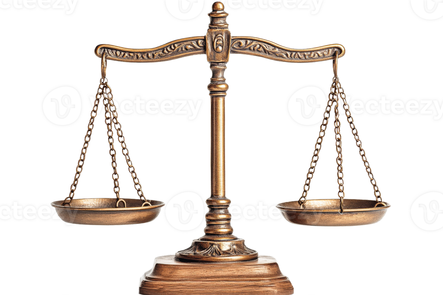 Symbol of justice with bronze scales in focus png