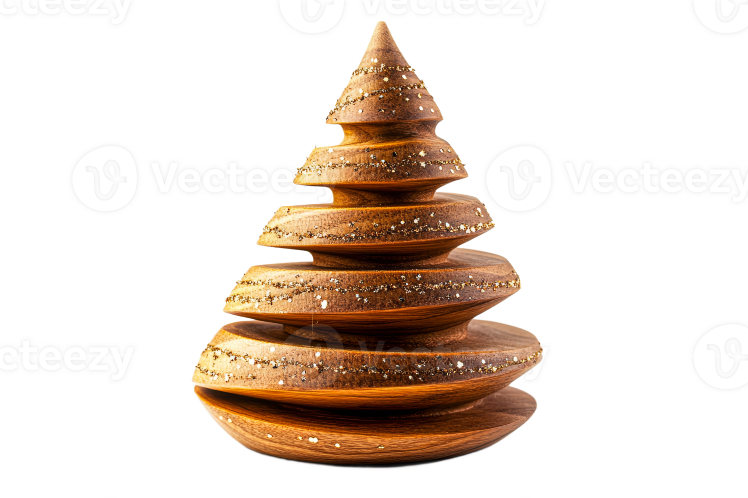 Wooden Christmas tree centerpiece png